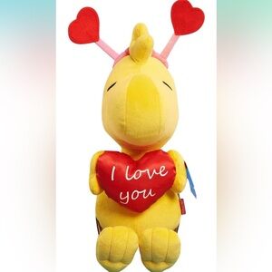 Peanuts Snoopy Friend's WOODSTOCK Plush Toy 15 I LOVE YOU